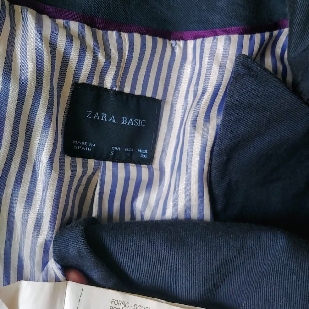 Zara boyfriend blue navy blazer Small - Picture 7 of 12